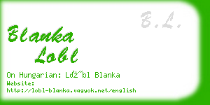 blanka lobl business card
